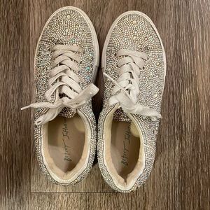 Betsy Johnson sparkly sneakers. Size 6. Great for wedding day!